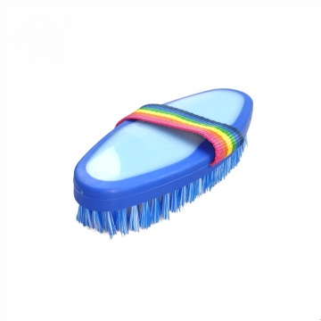 Equine Grooming Brush With Rainbow Strap Soft Sponge