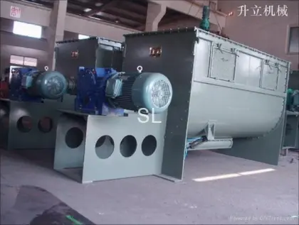 Stone-like coating horizontal double belt mixer