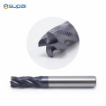 Carbide 4flute final moinho áspero endmill ferramenta revestimento