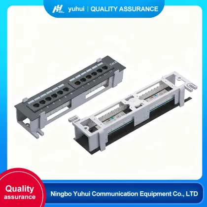 Wall-mounted network patch panel