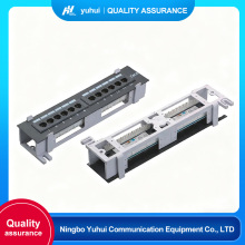 Patch panel de rede montado na parede