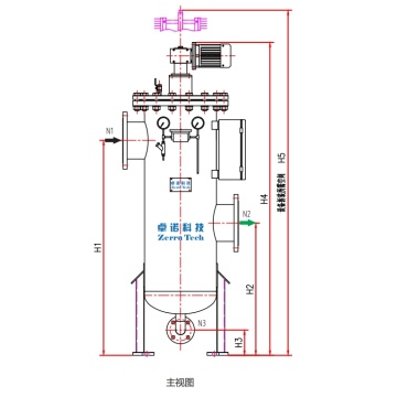 Internal scraper self-cleaning filter