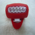 Bicicletta 5 led in silicone faro bici anteriore luce brillante