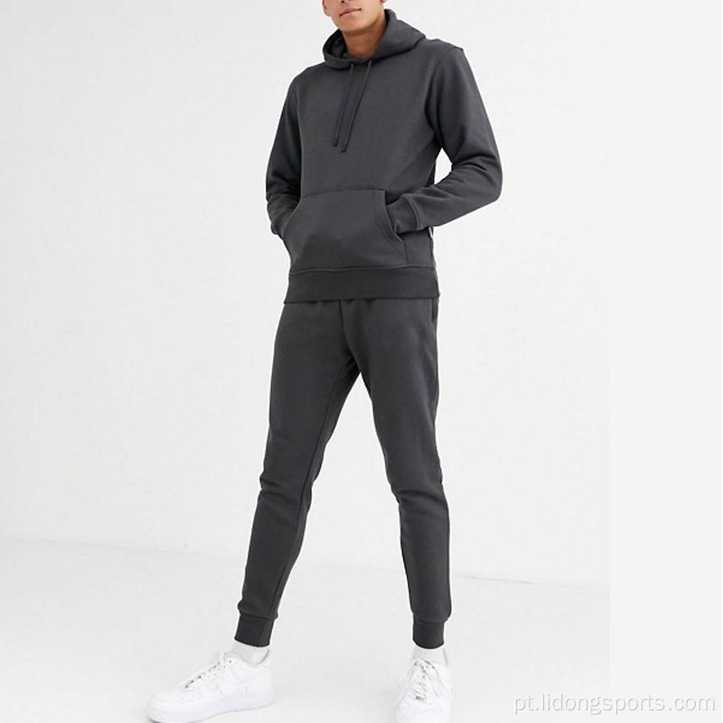 Wholesale liso de algodão simples tracksuit