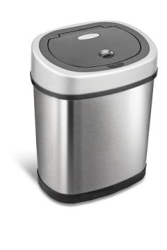 Ninestars Stainless Steel Metal Automatic Sensor Trash Bin