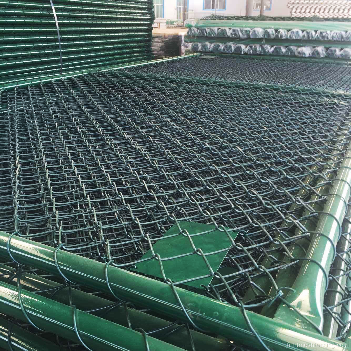 4 &#39;9 &quot;x49&#39; 2&quot; Green Galvanisé Mesh Fence