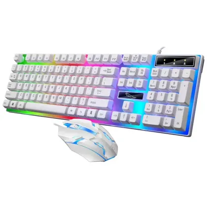 Waterproof Metal LED Keyboard and Mouse Set for Gaming