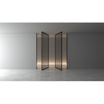 Parede nivelada de porta pivotante interior de alumínio moderna