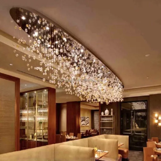 Custom Hotel Lobby Decoration GU10 Bubble Ball Pendant Light