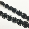 Black Water soluble lace sunflower necklace for women