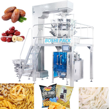 Lentil and Plantain Chips Nuts Automatic Filling Vertical Packaging Machine with Multihead Weigher