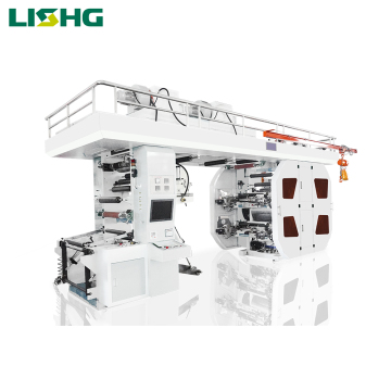 Central Drum Flexo Press for 4 Color Kraft Paper Shopping Bag Printing