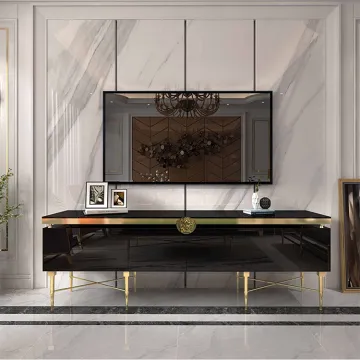 Luxury Modern Black TV Stand for Living Room Furniture