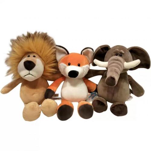 Decoración de sofá de juguete de peluche de Elephant Lion Fox