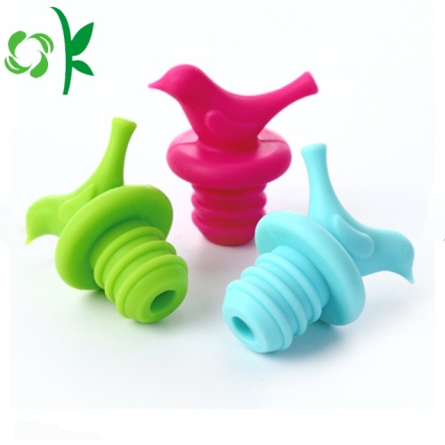 Birds Shape Single Color Design Silicone Wine Korek