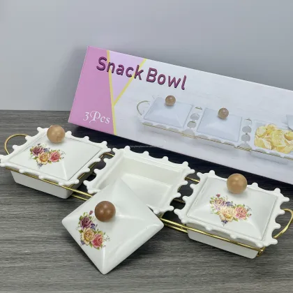 Luxury Dried Fruit Snack Bowl with Iron Frame