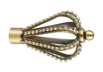 Spring-shaped rhinestone head Curtain Rods