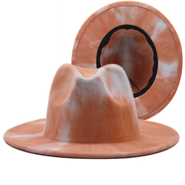 Cappello Fedora della tintura larga della lana di modo