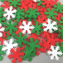 DIY 500pcs Mixed color Felt Snowflake shape Kid's Appliques Craft Decorative 30mm
