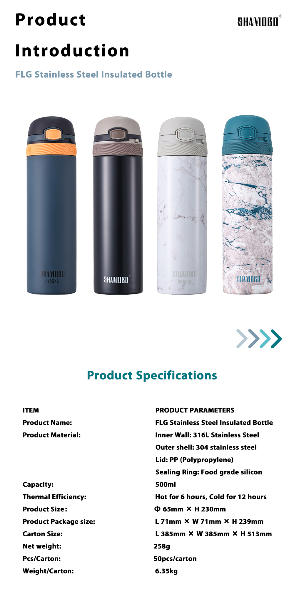 FLG Stainless Steel Insulated Bottle x 3