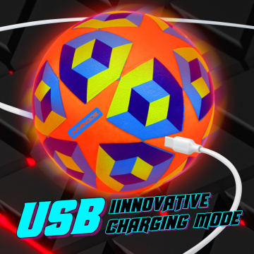 STORLEK 5 STAR USB RECHARGEABLE GLOW UP BALL GLOW I Dark Football Soccer Ball Glow