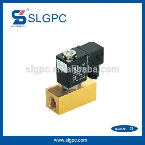 Brass material 24v 2 way normally closed air solenoid valves PU220-03AR