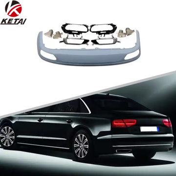 Konversi Braket Pipa Ekor Diffuser Belakang Gaya W12 untuk Audi A8 2011-2014