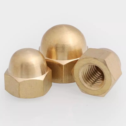 Solid Brass Acorn Nut DIN1587 with Hexagon Domed Shape