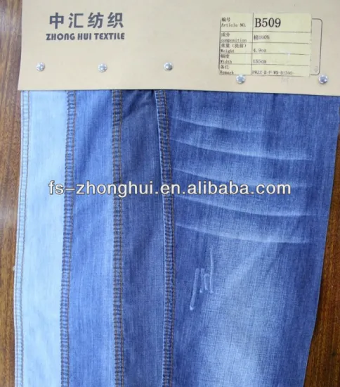 B509 oz4.9 100% cotton denim fabric