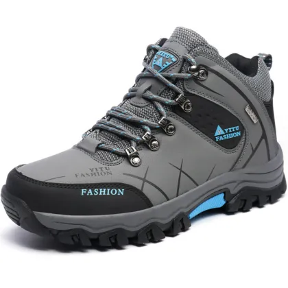 Wholesale High Top Leather Men's Hiking and Rock Climbing Shoes