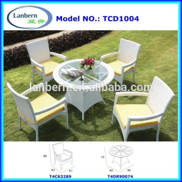 Hotel Restaurant rattan furniture Outdoor Chair Garden Rattan Dining Sets TCD1004