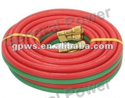 1/4'' Rubber Twin Hose; Double Hose with Connector