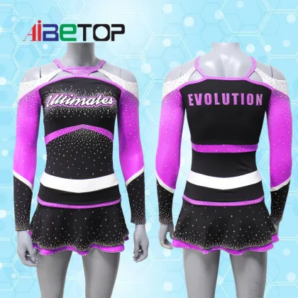 Blue and White Varsity Cheerleading Uniforms