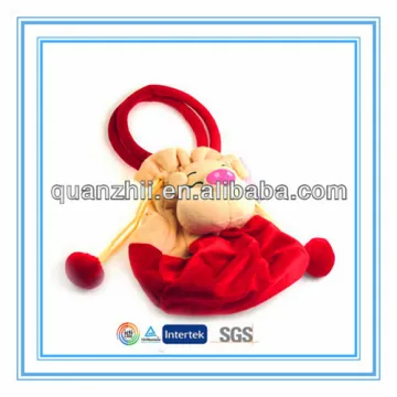 Plush stuffed toy animal bag for promotion