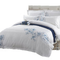 Hot Cheap White Hotel Embroidered Quilt Cover