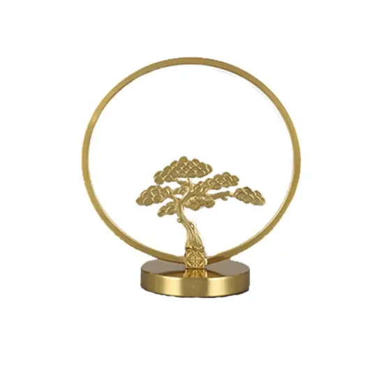 INSHINE Brass Tree Image Table Lamp