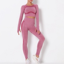 Yoga Suit 2 mảnh Áo sơ mi thể thao Crop Top