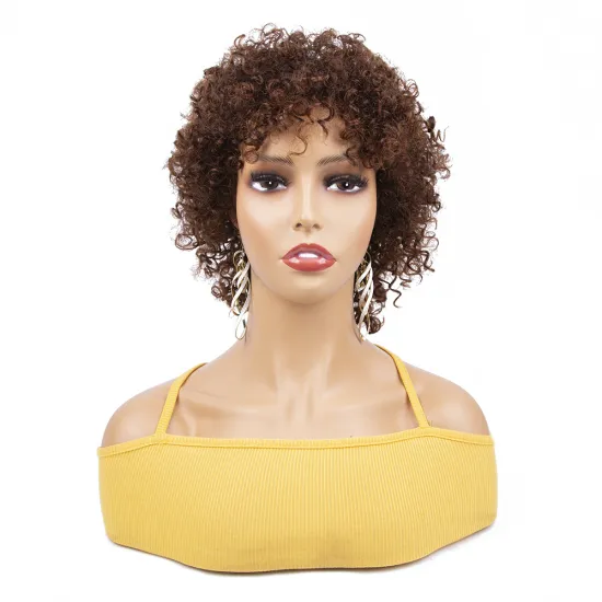 Aliexpress Overnight Delivery 8 inch Mongolian Virgin Remy Deep Wave Human Hair Short Celebrity Wig Party Wig