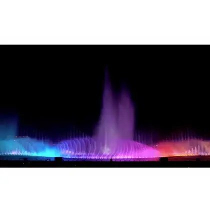 Music controlled flowing fountain
