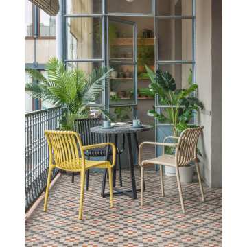 Stackable Plastic Outdoor Garden Chairs Weather-Resistant