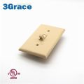 High Quality 1 Gang Decorate/GFCI PlasticWall Plate,ivory