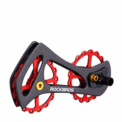 ROCKBROS Bicycle Parts Bike Jockey Carbon Fiber Wheel 17T Bicycle Rear Derailleur Pulleys Wheel For Shimano 6800 6870 9000 9070
