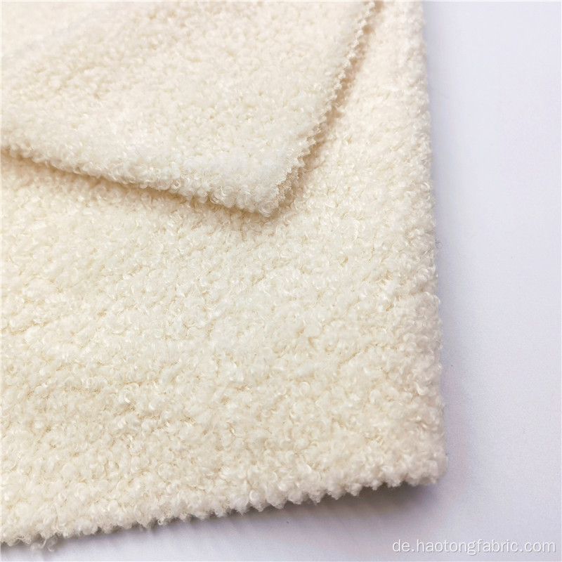 Hot Sale Polyester Weiß Mohair Strickmantel Stoffe