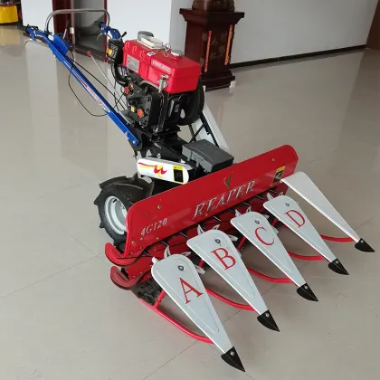 Walking Tractor Paddy Combine Harvester Wormwood Rice Reaper Harvest Machine For Wheat