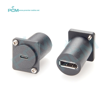 USB 3.1 Type C to DisplayPort DP Converter Panel Mount Adapter