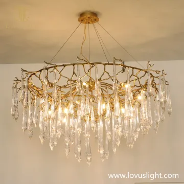 Crystal custom water drop shape creative villa personality chandelier now creative new chandelier