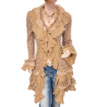 Cardigan pour femmes Gothic Steampunk Slim Fit Cardigan en dentelle