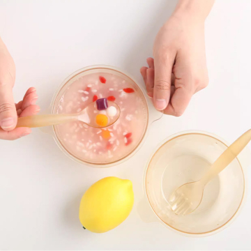 Durable and Lightweight Double Ear Transparent Bowls for Kitchen and Baby Use
