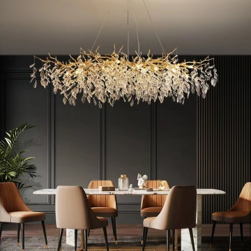 Modern Luxury LED Crystal Chandelier for Hotel Lobby and Villa Decoration