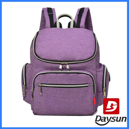 Pink grey linen daddy diaper bags